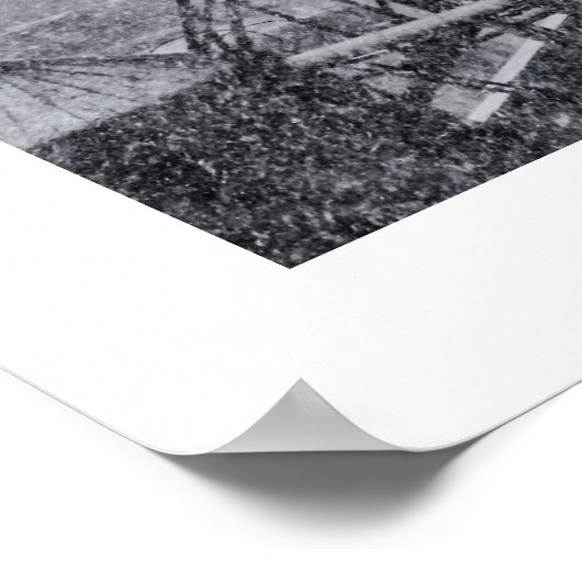 NYC-watertorens in Freak Oktober SneeuwStorm Poster (Hoek)