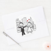 NYC Wedding Ronde Sticker (Envelop)