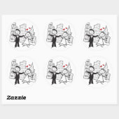 NYC Wedding Ronde Sticker (Vel)