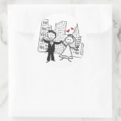 NYC Wedding Ronde Sticker (Tas)