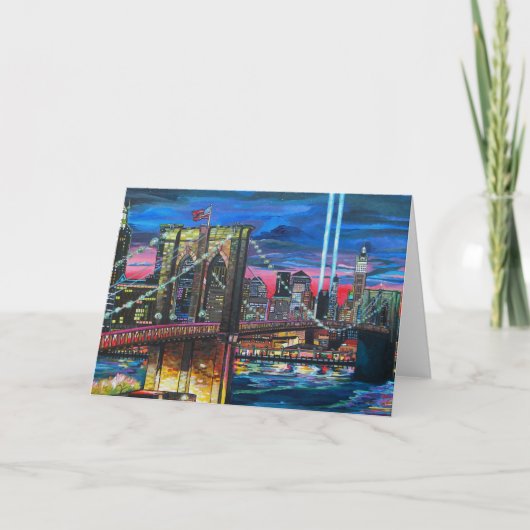 Nyc- wenskaart kaart (Voorkant)