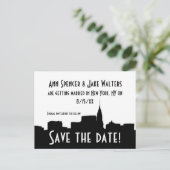 NYC Wide Chrysler 01B Silhouet Sla de datum op Aankondigingskaart (Staand voorkant)