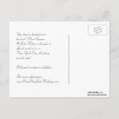 NYC Wide Skyline Etched BW Dark Red Save the Date Aankondigingskaart (Achterkant)