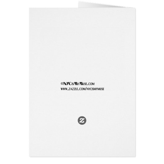 NYC Wide Skyline Etched BW Kerstfeestdag (Achterkant)