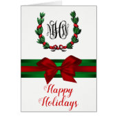 NYC Wide Skyline Etched BW Kerstfeestdag (Voorkant)