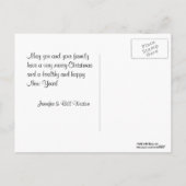 NYC Wide Skyline Etched BW Kerstfeestdag 2 Feestdagenkaart (Achterkant)