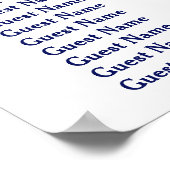 NYC Wide Skyline Etched BW Red Bow Blue Poster (Hoek)