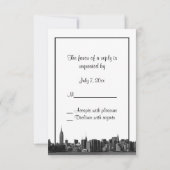 NYC Wide Skyline Etched BW Royal Blue RSVP #2 (Achterkant)