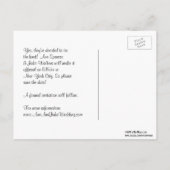 NYC Wide Skyline Etched BW Yellow Save the Date Aankondigingskaart (Achterkant)