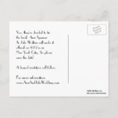 NYC Wide Skyline Geëtst Sla de datum op Aankondigingskaart (Achterkant)