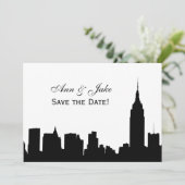 NYC Wijd Silhouet Doe-Het-Zelf Achtergrond Kleur S Kaart (Staand voorkant)