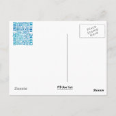NYC Wijken Blauw Briefkaart (Achterkant)
