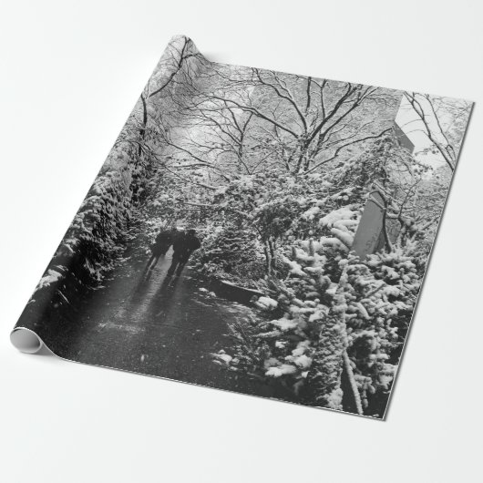 NYC Winter Wonderland Cadeaupapier (Uitgerold)
