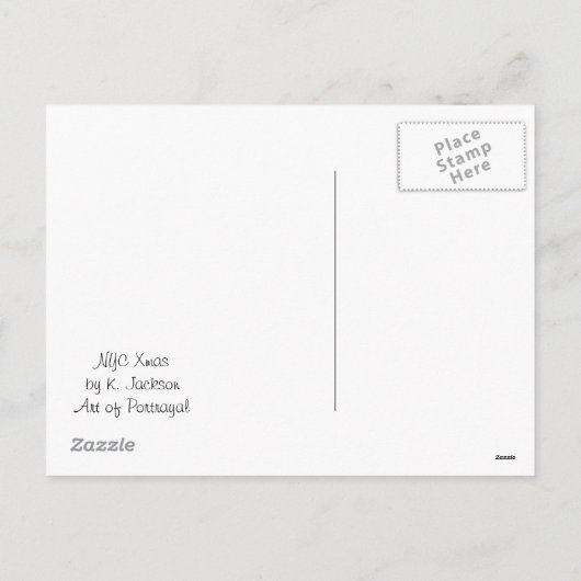 NYC Xmas Feestdagenkaart (Achterkant)