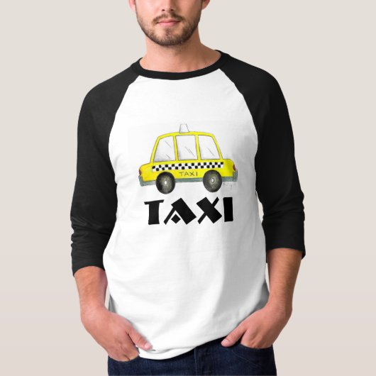 NYC Yellow Checkered Taxi Cab New York City T-shirt (Voorkant)