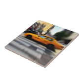 NYC Yellow Taxi Blur Tegeltje (Zijkant)