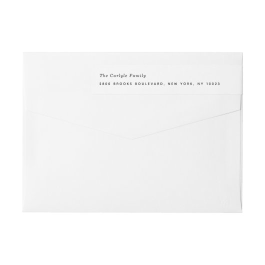 NYC Yellow Taxi Return-adreslabels (Achterkant)