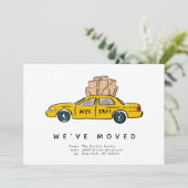 NYC Yellow Taxi We hebben berichten verplaatst Aankondiging (Staand voorkant)