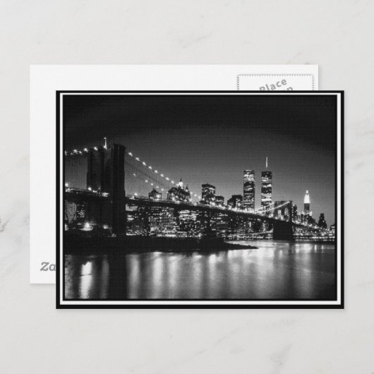 NYC zwart-wit Briefkaart (Voorkant / Achterkant)