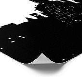 NYC Zwart Wit Manhattan Silhouette Pop Art Poster (Hoek)