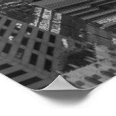 NYC Zwart Wit New York City Skyline Poster (Hoek)