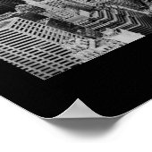 NYC Zwart Wit Rood  Manhattan Poster (Hoek)