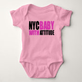 NycBabywAttitude_block&pink girl Romper (Voorkant)