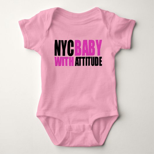 NycBabywAttitude_block&pink girl Romper (Voorkant)