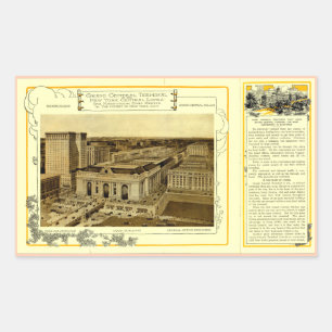 NYCentral Railroad Flyer - Grand Central Terminal Rechthoekige Sticker