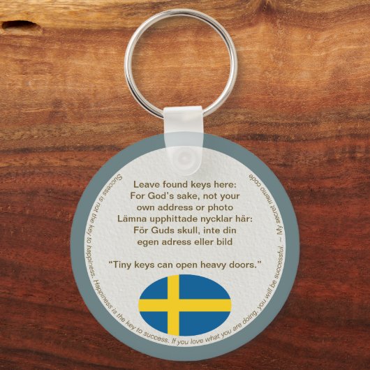 Nyckelring — Safe Sleutelhanger (Achterkant)