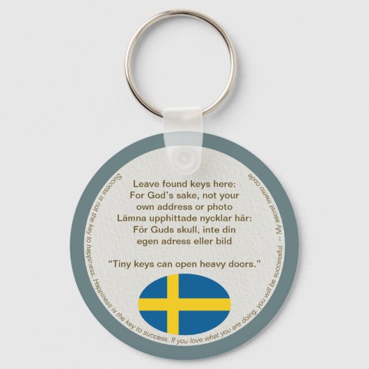 Nyckelring — Safe Sleutelhanger (Achterkant)