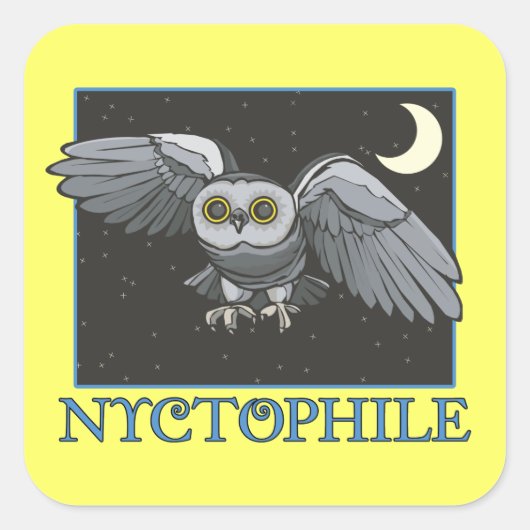 Nyctofiel Vierkante Sticker (Voorkant)