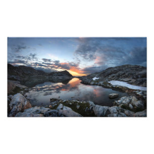 Nydiver Lakes Sunrise - Ansel Adams Wilderness Foto Afdruk