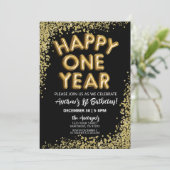 NYE 1e Nieuwjaar Verjaardag Gelukkig Een jaar Uitn Kaart (Staand voorkant)