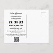 NYE 2023 123123 Bruiloft Save the Date Briefkaart (Achterkant)