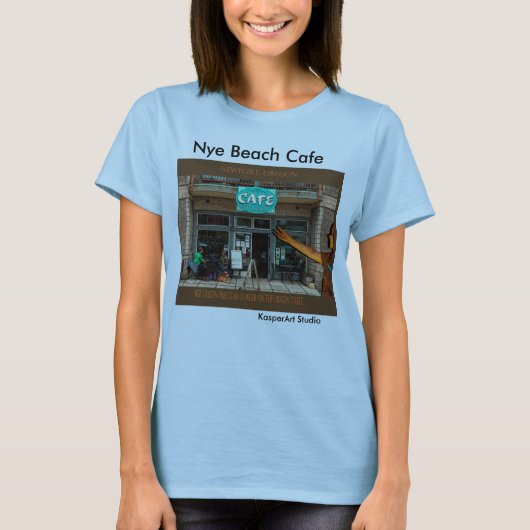 Nye Beach Cafe Dames TShirt (Voorkant)