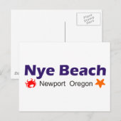 Nye Beach Newport Oregon Briefkaart (Voorkant / Achterkant)