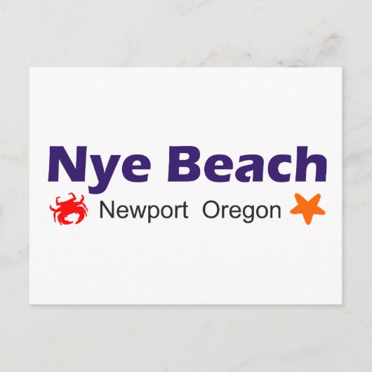 Nye Beach Newport Oregon Briefkaart (Voorkant)