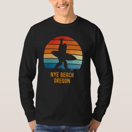 Nye Beach Oregon Sasquatch Souvenir T-shirt (Voorkant)