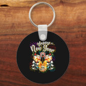 Nye Champagne Disco Coquette Bow New Year Firework Sleutelhanger (Voorkant)