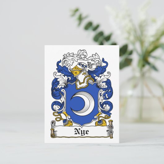 Nye Family Crest Briefkaart (Staand voorkant)