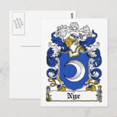 Nye Family Crest Briefkaart (Voorkant / Achterkant)