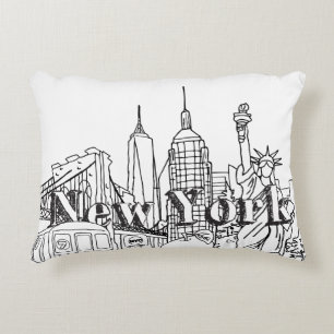NYE New York Vacation Souvenirs NYC Gift Accent Kussen