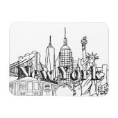 NYE New York Vacation Souvenirs NYC Gift Magneet (Horizontaal)