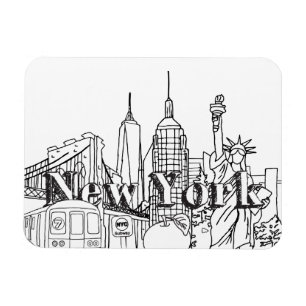 NYE New York Vacation Souvenirs NYC Gift Magneet