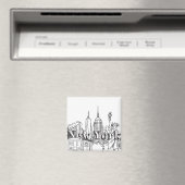 NYE New York Vacation Souvenirs NYC Gift Magneet (Insitu (Vaatwasser))