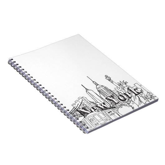 NYE New York Vacation Souvenirs NYC Gift Notitieboek (Rechterzijde)