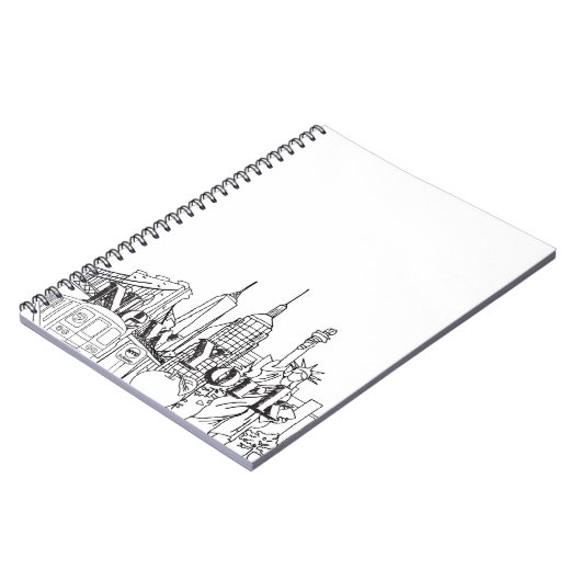 NYE New York Vacation Souvenirs NYC Gift Notitieboek (Linkerzijde)