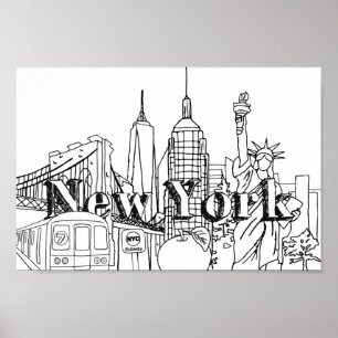 NYE New York Vacation Souvenirs NYC Gift Poster