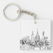NYE New York Vacation Souvenirs NYC Gift Sleutelhanger (Voorkant)